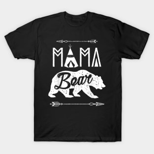 Mama Bear Mothers Day Family Matching Couple T-Shirt